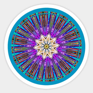 Bright Colorful Floral Mandala Design Sticker